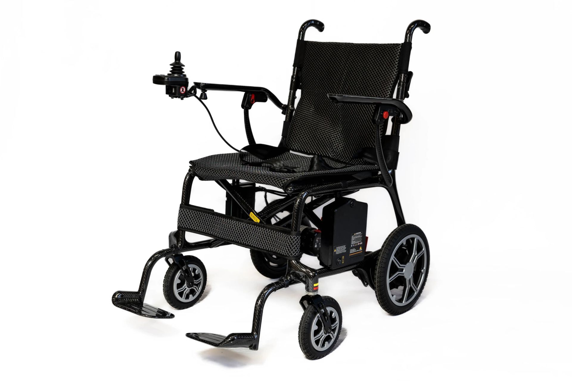 Mobility Equipment Rothcare Lite Ryder Lightweight Folding Carbon Fibre Powerchair — Mobility Modification Services In Garbutt, QLD