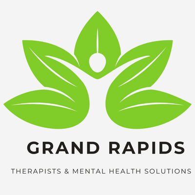 The logo for livonia therapists is a green flower with leaves on it.