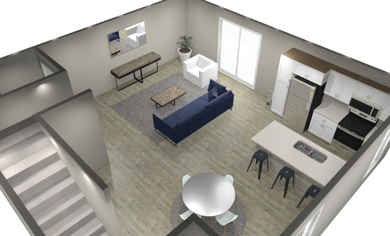 3 bedroom kitchen floor plan