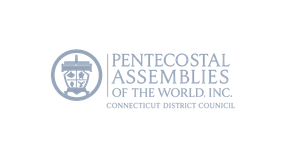 Logo for the Pentecostal Assemblies of the World, Inc., Connecticut District Council, featuring a circular crest.