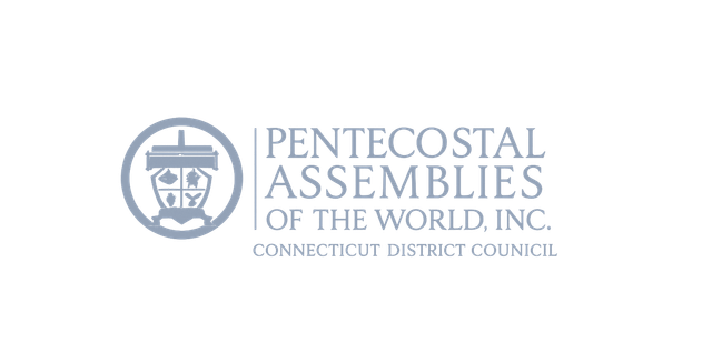 Logo for the Pentecostal Assemblies of the World, Inc., Connecticut District Council, featuring a circular crest.