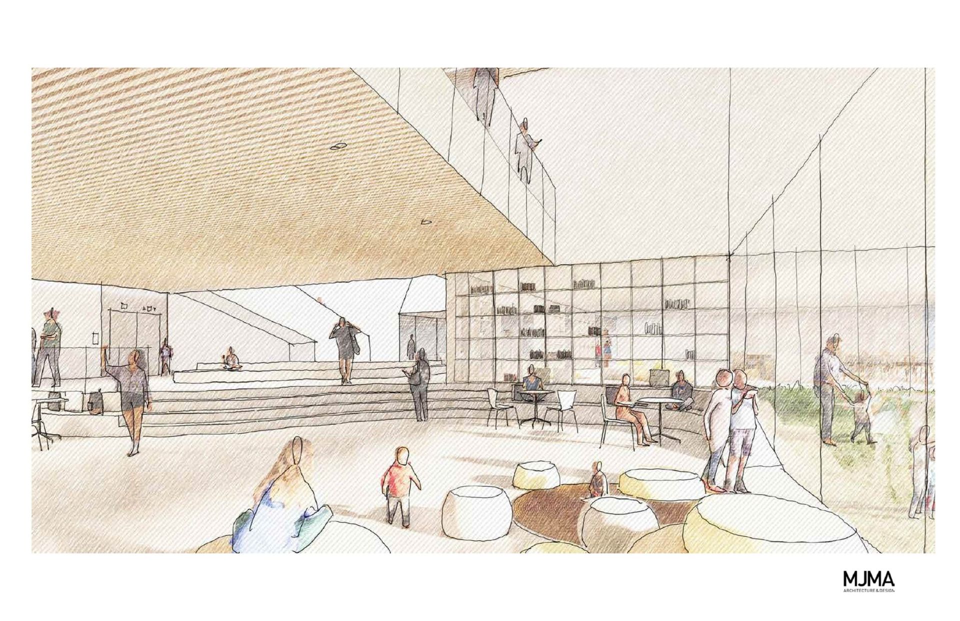 Sketch of future Southpoint community Cambridge Recreation Complex. 
