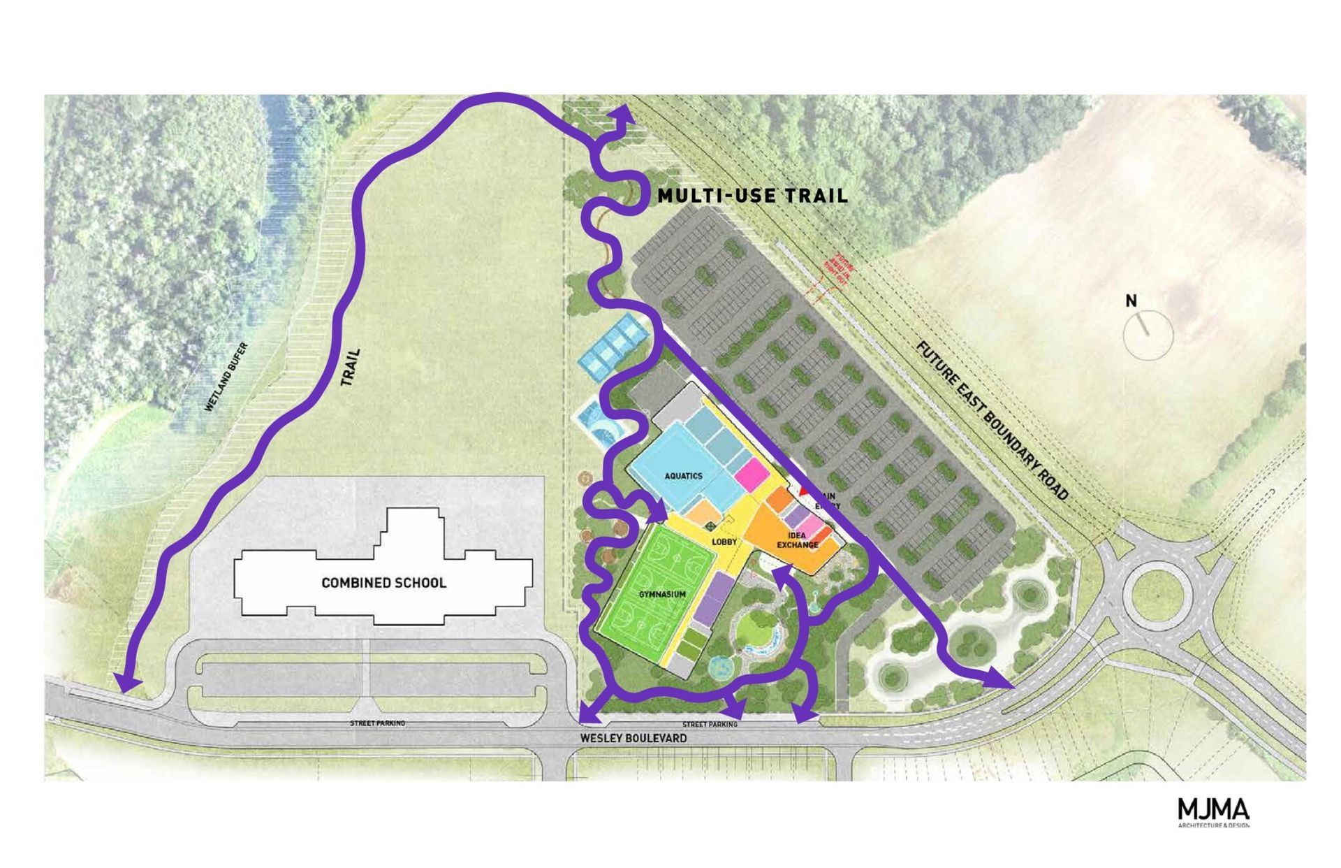 Sketch of future Southpoint community Cambridge Recreation Complex. 