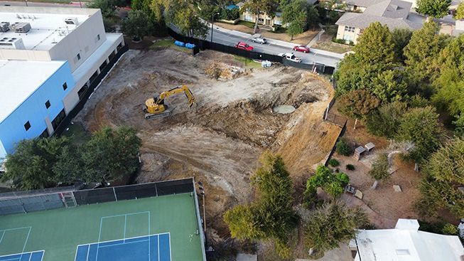 Excavation aerial shot