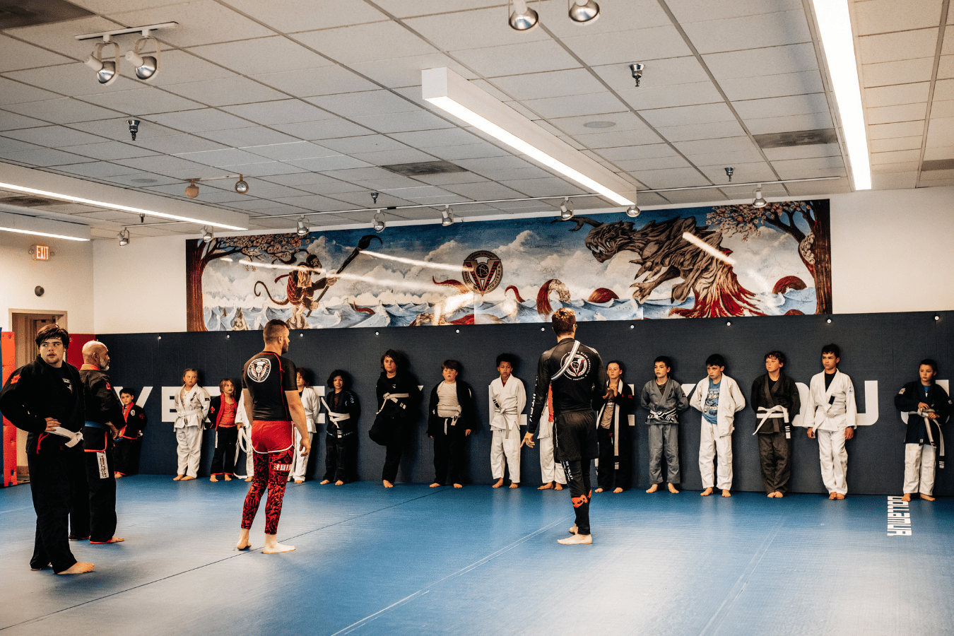Students training Brazilian Jiu Jitsu at Verde Valley Brazilian Jiu Jitsu and Muay Thai.
