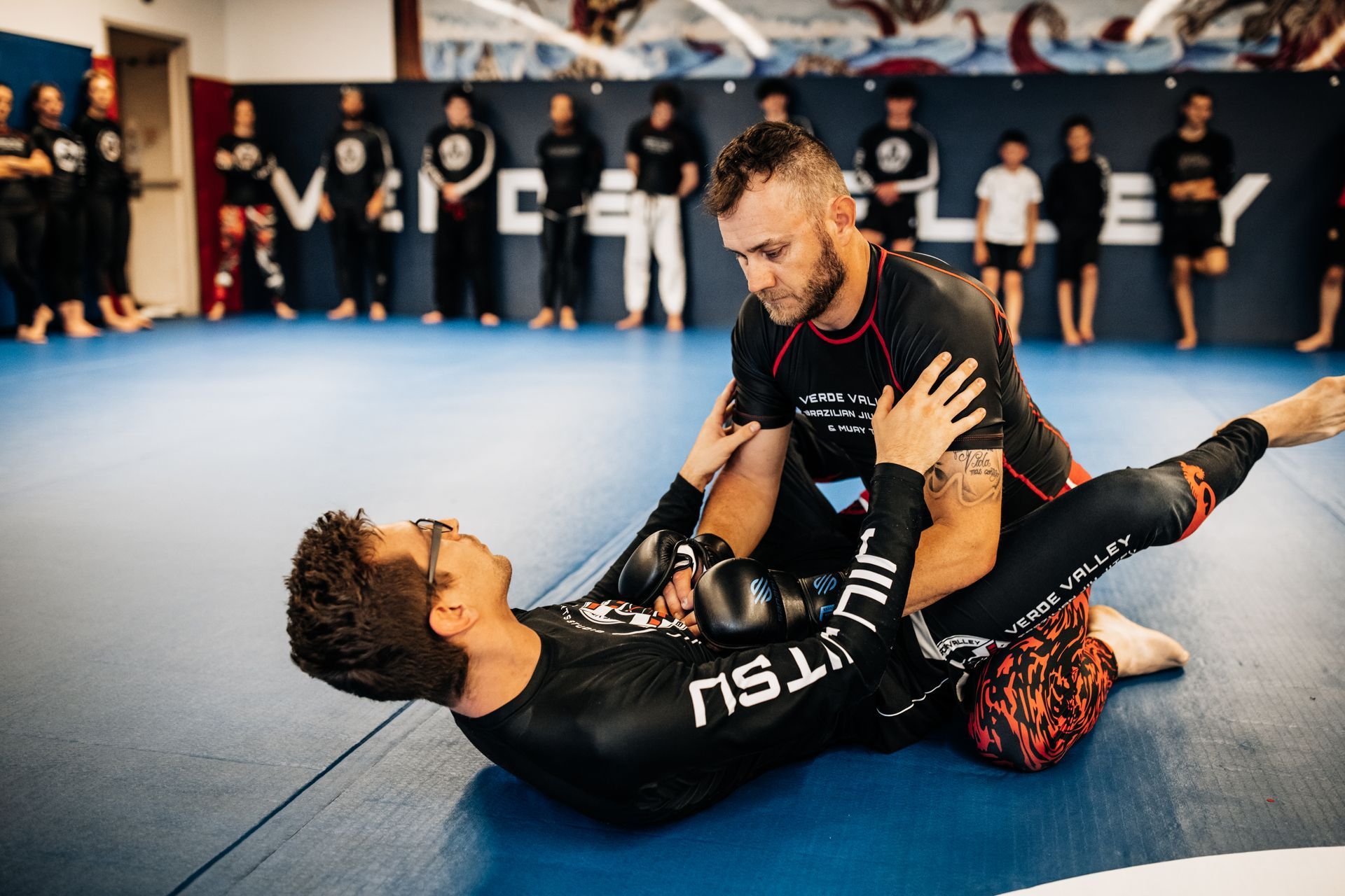 Students train Brazilian Jiu Jitsu at Verde Valley Brazilian Jiu Jitsu and Muay Thai in Cottonwood, AZ, building confidence