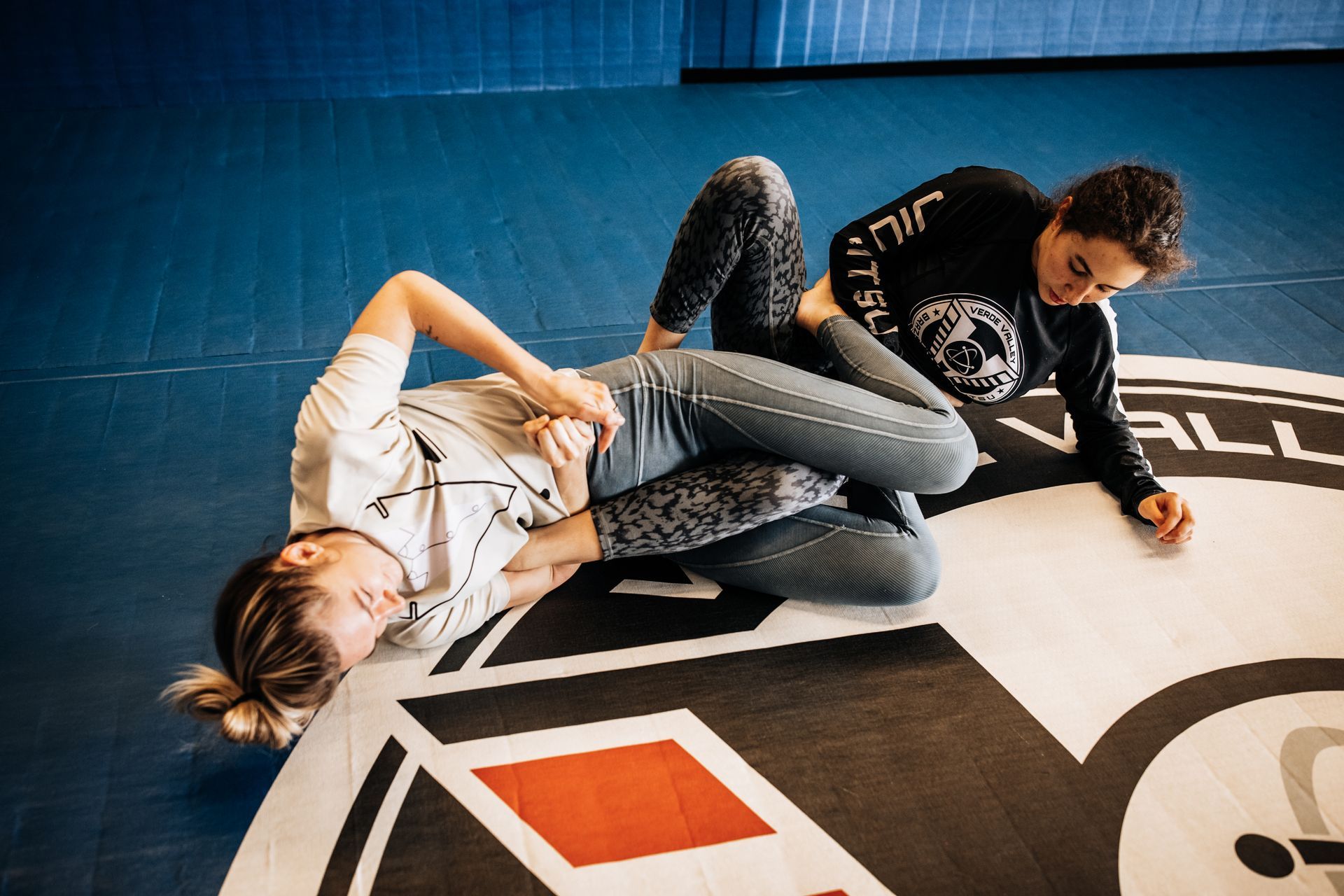 Beginners drilling Brazilian Jiu Jitsu fundamentals at Verde Valley Brazilian Jiu Jitsu.