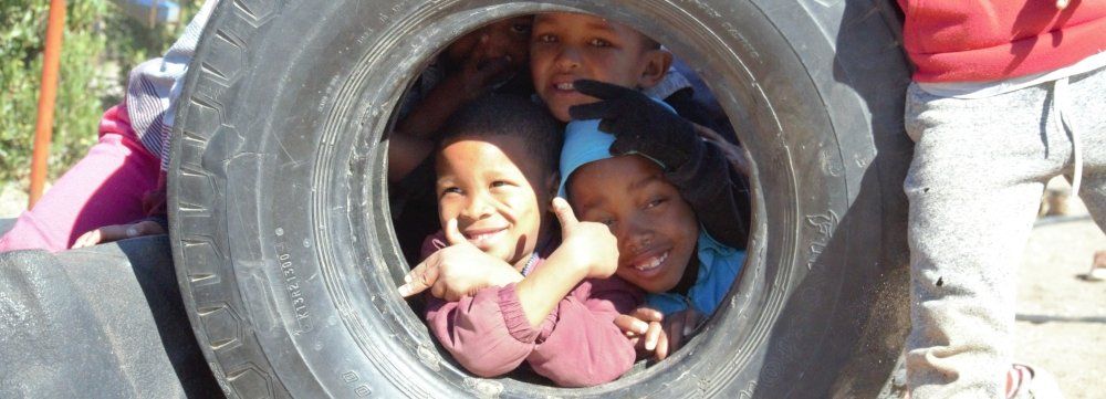 Spelende kinderen Noordkaap Friersdale