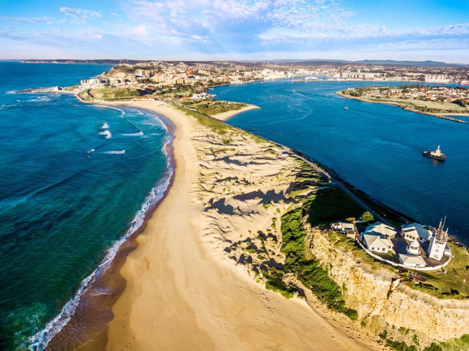 Beach and Lighthouse Aerial Shots — Timber Suppliers in Newcastle, NSW