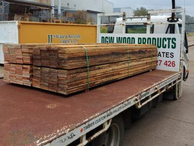 Timber Wood on The Delivery Truck — Timber Suppliers in Rutherford, NSW