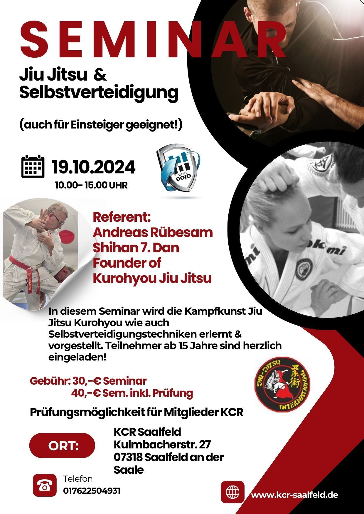 Jiu Jitsu und Selbstverteidigung Seminar 19.10.2024