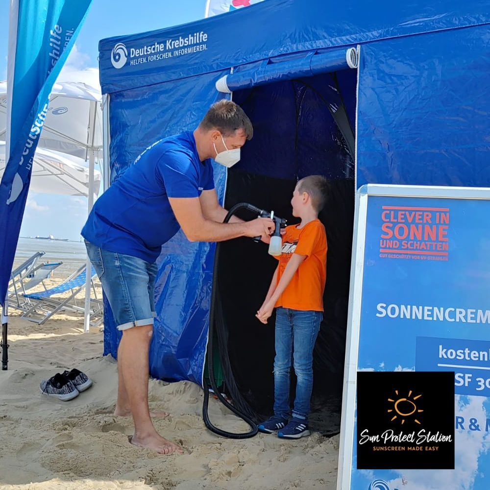 Innovativer Sonnenschutz für Events - Sun Protect Station