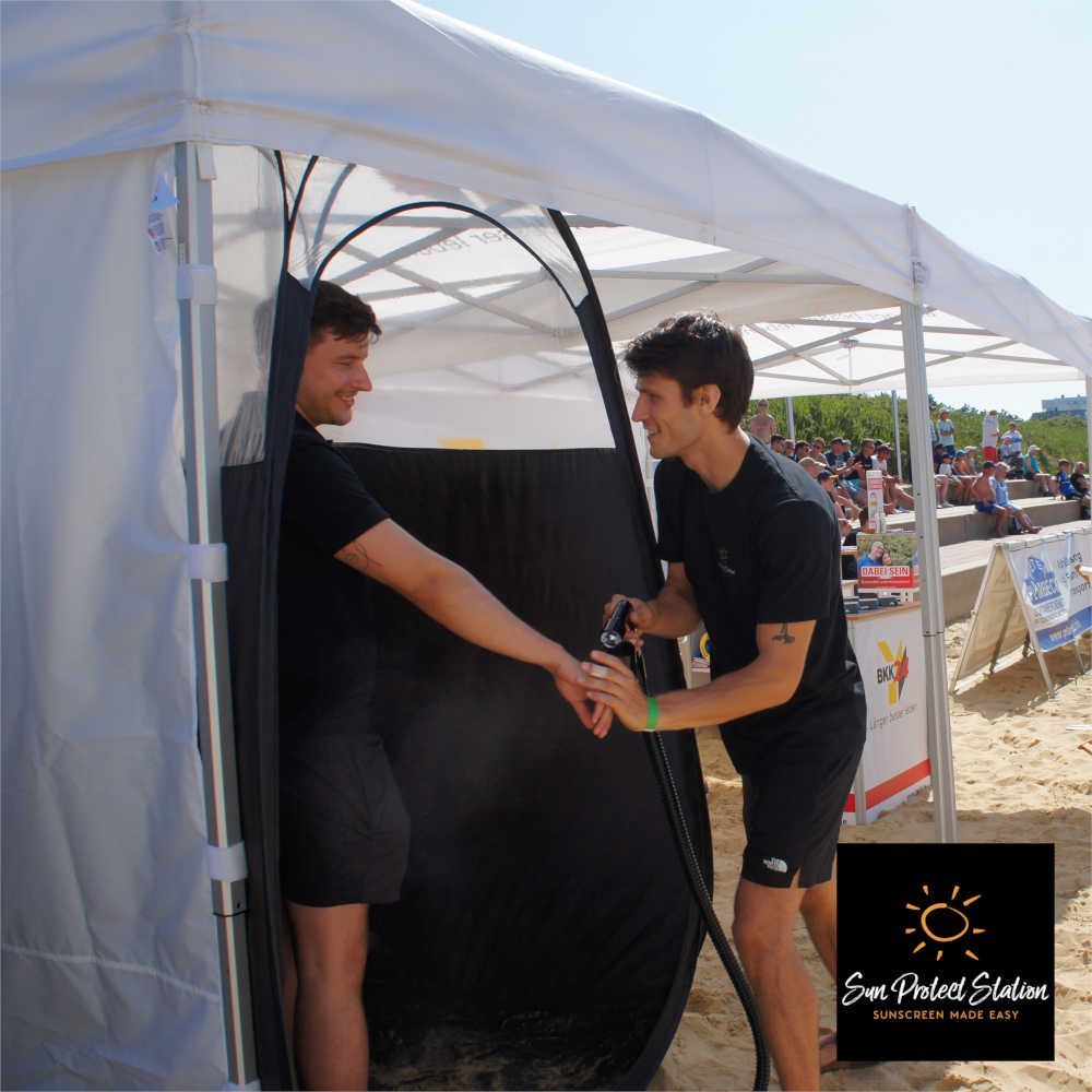 Sonnenschutz für Sportevent der BKK24 Krankenkasse - Sun Protect Station