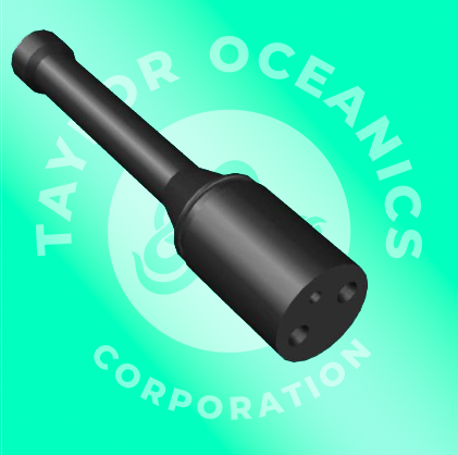 A taylor oceanics corporation logo with a black object in the center