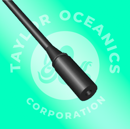 A taylor oceanics corporation logo with a black object in the center