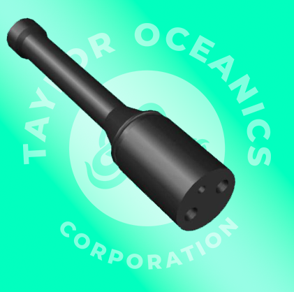 A taylor oceanics corporation logo with a black object