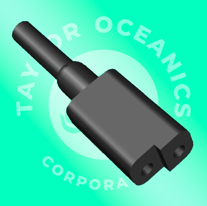 A logo for taylor oceanics corporation with a black plug