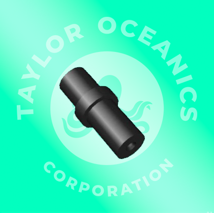 A logo for taylor oceanics corporation with a black object in the center