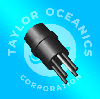 A logo for taylor oceanics corporation with a blue background