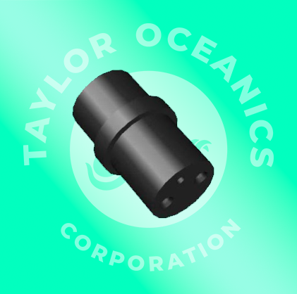 A logo for taylor oceanics corporation with a black object in the center