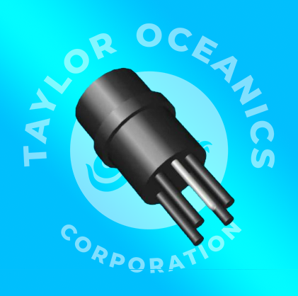 A logo for taylor oceanics corporation with a blue background