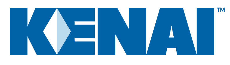 The Kenai logo in blue with a stylized diamond shape inside the