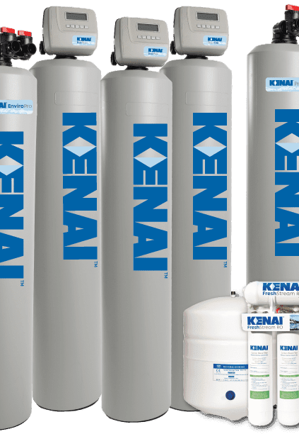 The Kenai logo in blue with a stylized diamond shape inside the 