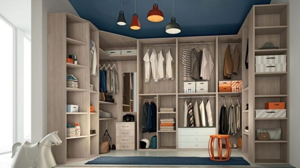 cabina armadio con moduli ad angolo