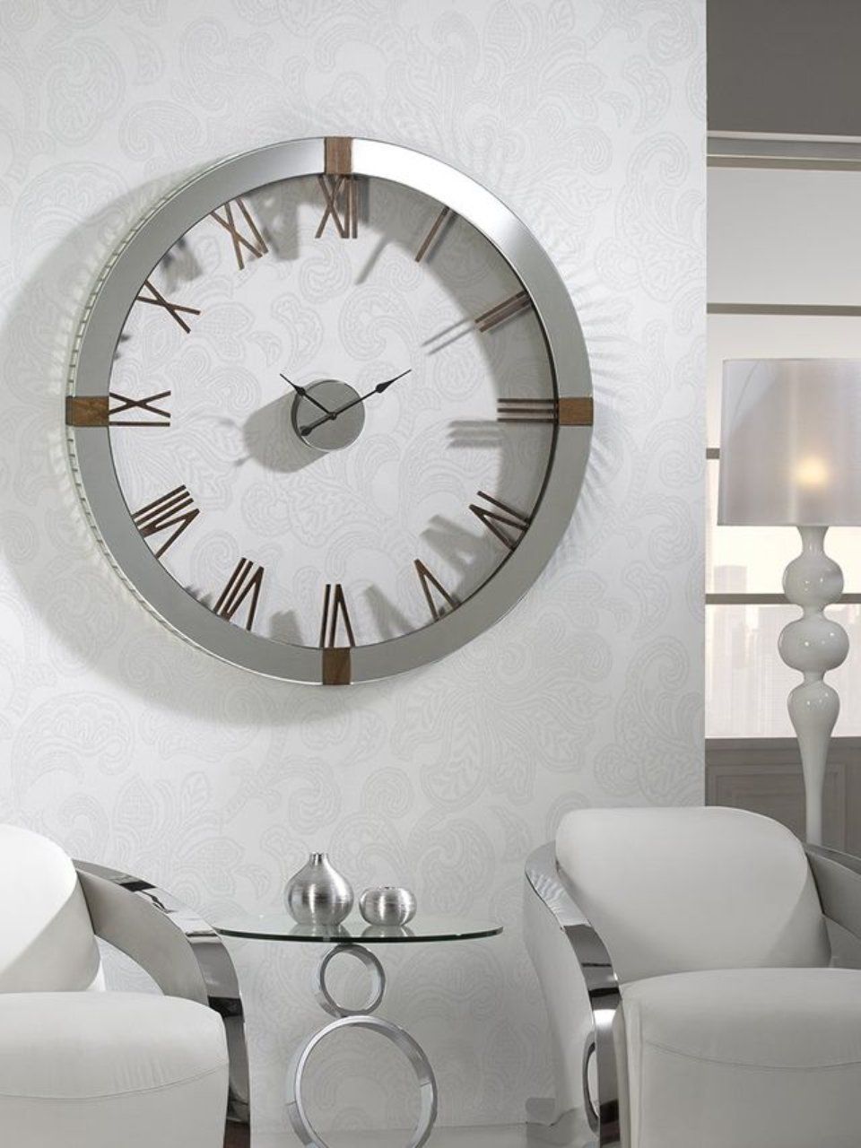 orologio da parete in acciaio