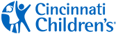 Cincinnati Children's logo with blue figures and text.