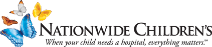 Nationwide Children's logo with butterflies and the text 