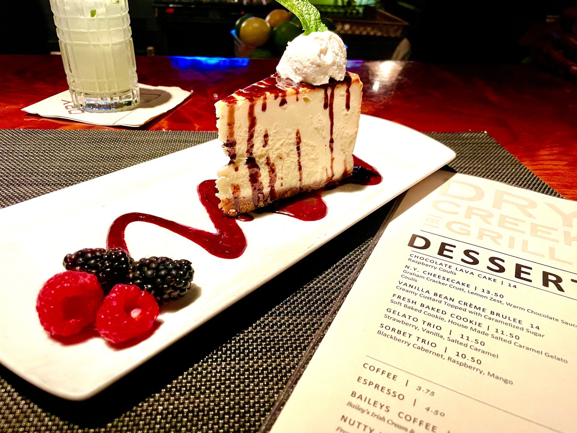 Dessert at Dry Creek Grill