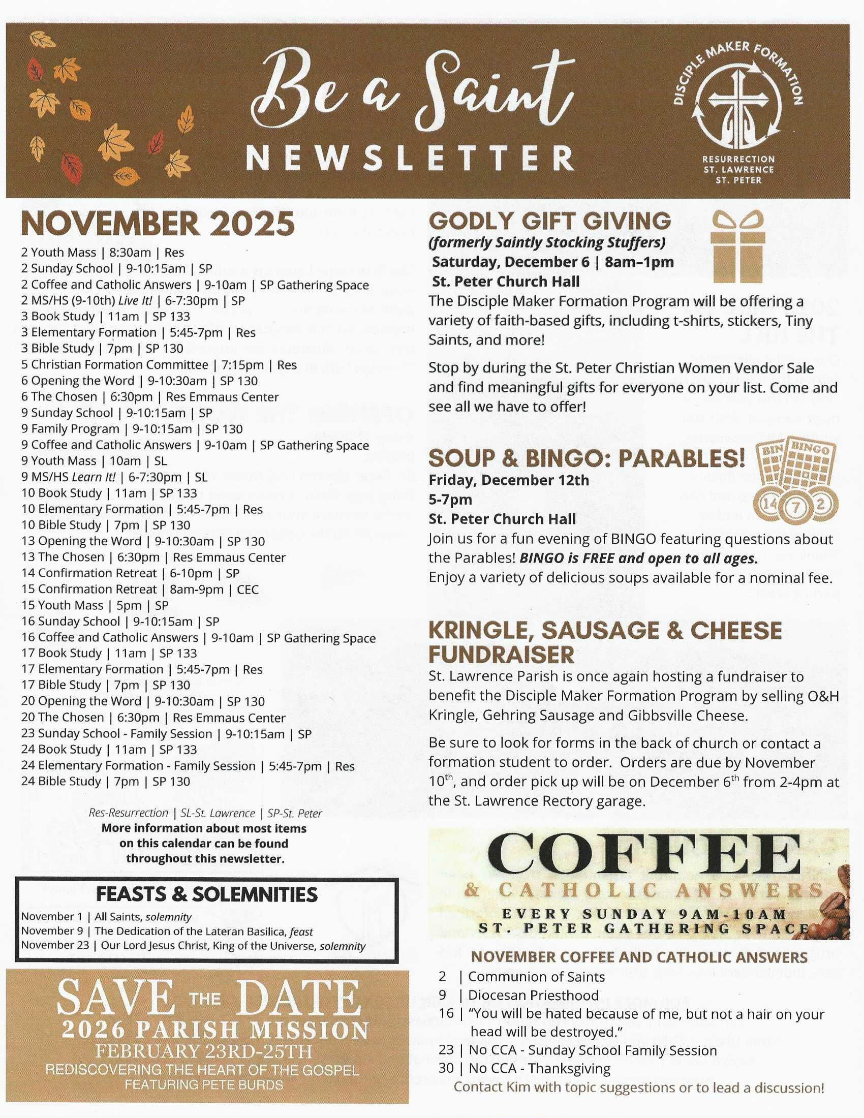 Nov_Be_A_Saint_Newsletter