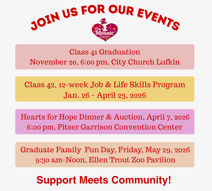 The Mosaic Center events