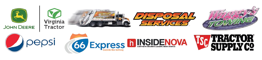 A row of logos including pepsi and tractor supply co.