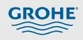 The Grohe logo: blue text and water waves on a light background.