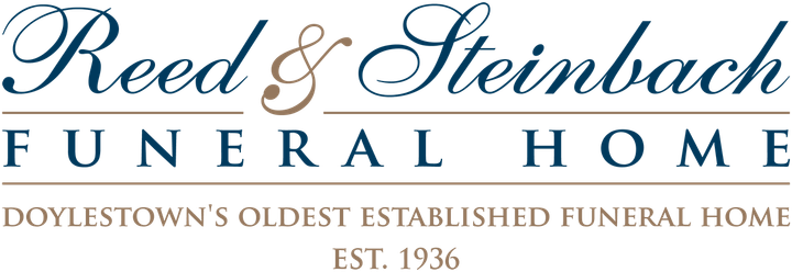 A logo for reed & steinback funeral home