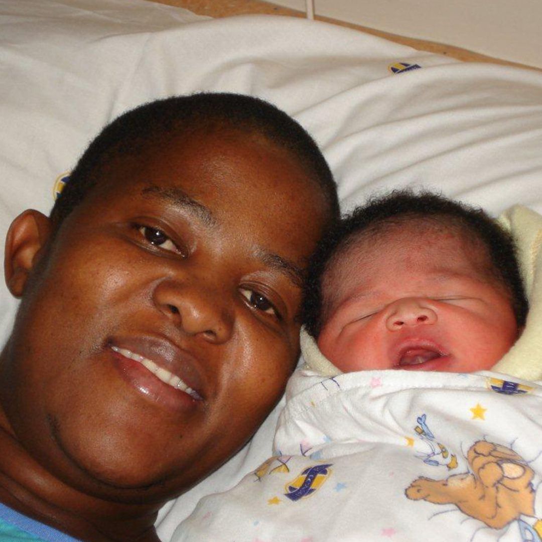 Desiree Maluleke with her newborn son Pono-Entle