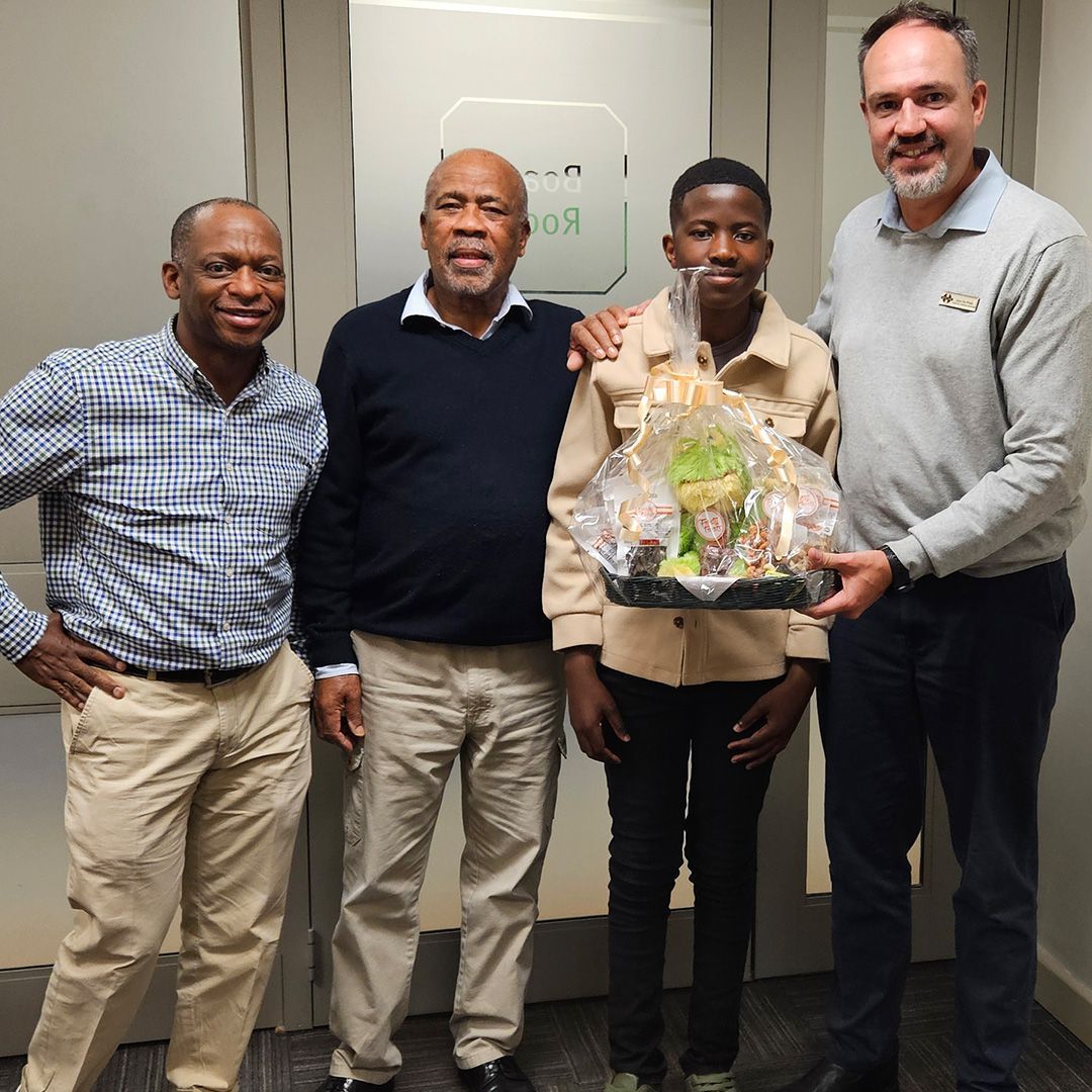Dr Omolemo Kitchin, paediatric pulmonologist, gynaecologist and obstetrician Dr Michael Thubisi, Pono-Entle Maluleke and Jaco du Preez, general manager of Netcare Waterfall City Hospital.