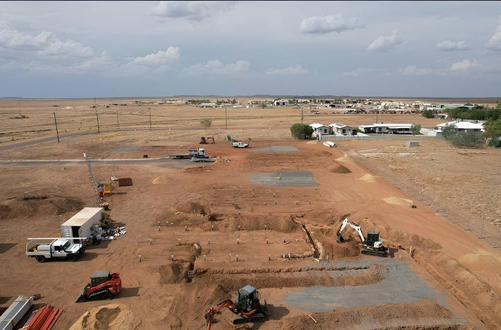 A High-angle View Of A Subdivision Construction Area — NQES Industries in Cloncurry, QLD