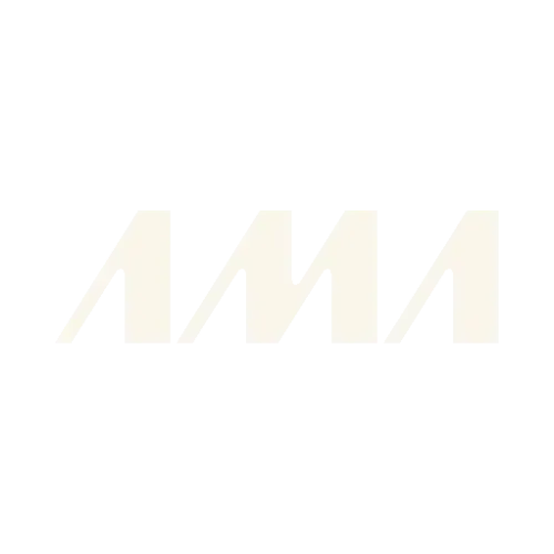 Faint cream-colored abstract geometric logo on a white background