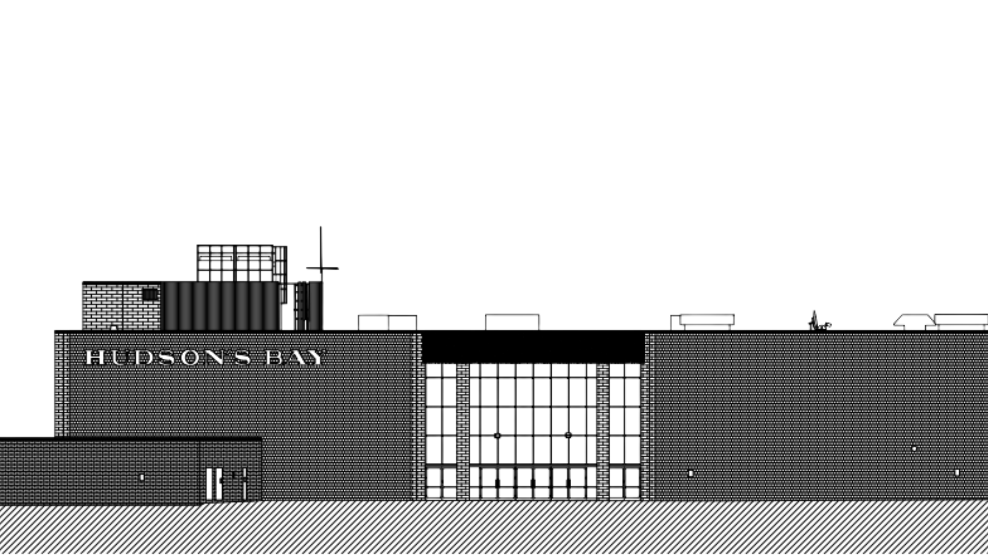 2D Black and white plans of a store