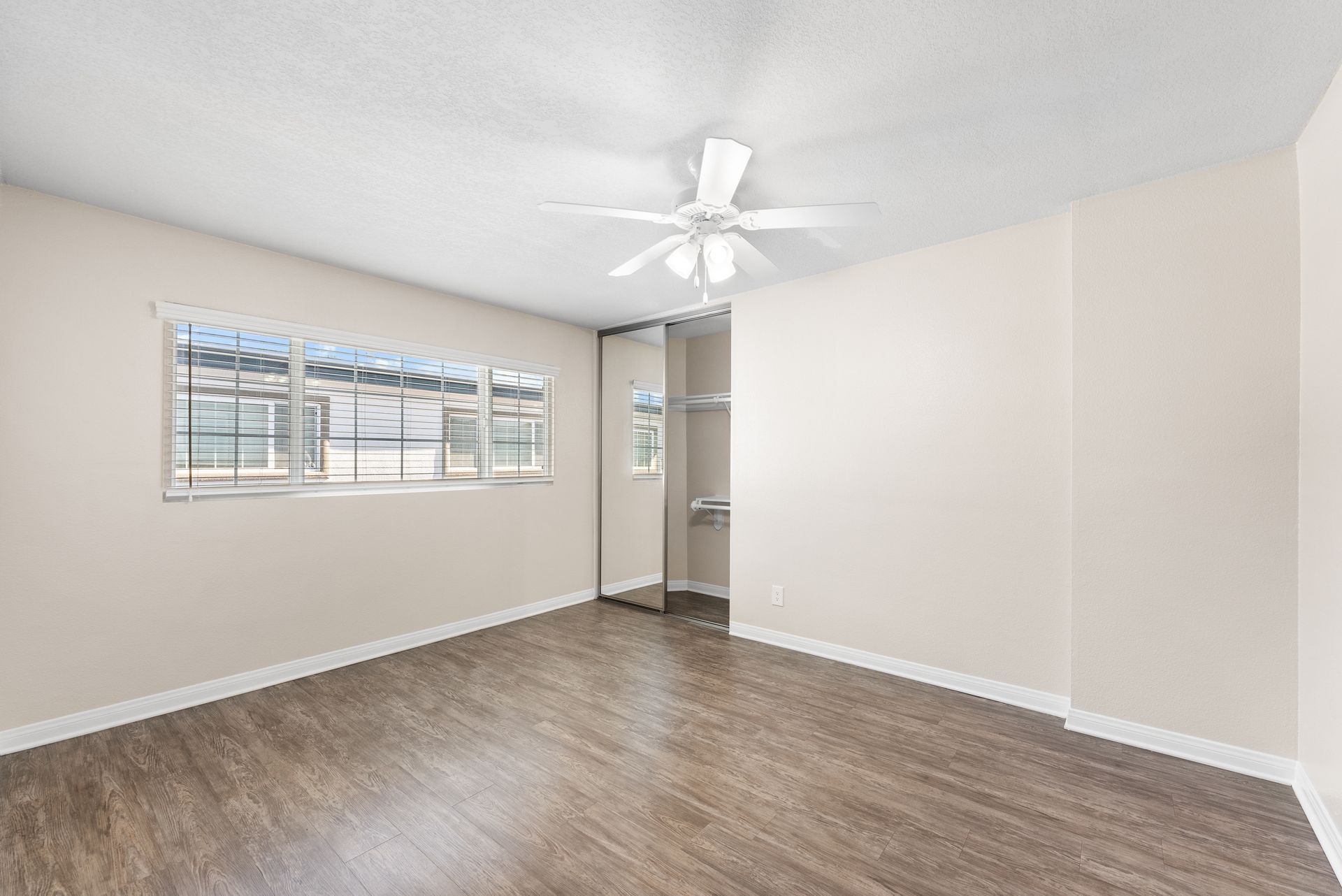 Unfurnished bedroom and closet