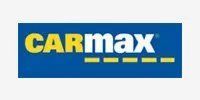 A blue and yellow carmax logo on a white background.