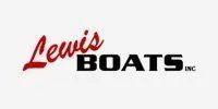 The logo for lewis boats inc. is on a white background.