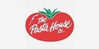 The logo for the pasta house co. is a tomato with a green stem.