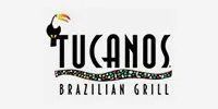 The logo for tucanos brazilian grill has a toucan on it.