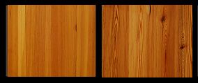 Two square wooden panels, side-by-side, with vertical grain. Light brown color.