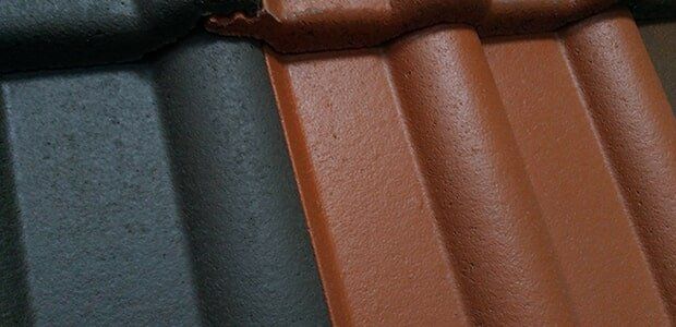 Black & Brown Terracotta Roof Tiles with Roof Tile Paint