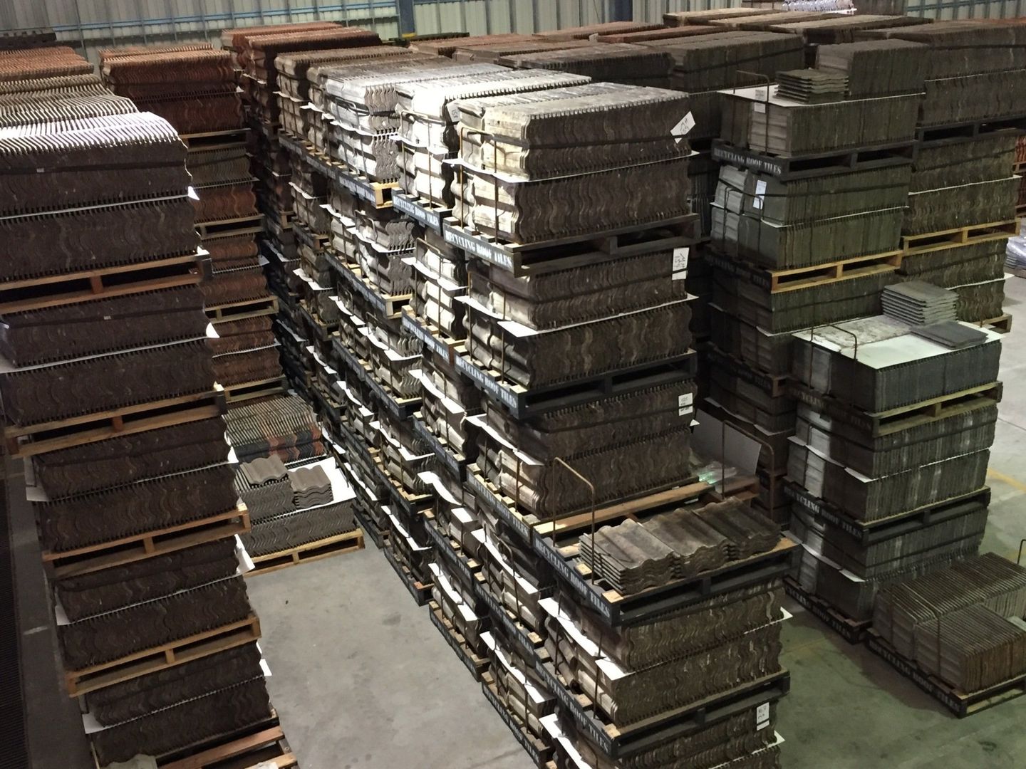 Warehouse full of second hand roof tiles in our Central Coast depot 1 - Recycled Roof Tiles, NSW